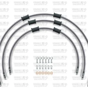 Akce STANDARD Hadice přední brzdy sada Venhill POWERHOSEPLUS BMW-10003F (3 hadice v sadě) Průhledné hadice, chromové koncovky