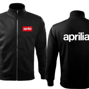 Pánská mikina na zip s motivem Aprilia - Černá Cenový Hit