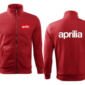 Pánská mikina na zip s motivem Aprilia - Červená Omezená Nabídka