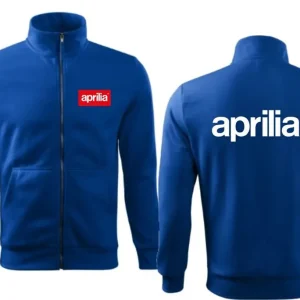 Pánská mikina na zip s motivem Aprilia - Královsky Modrá Nová Kolekce