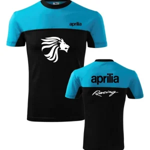 Must-Have Pánské triko s motivem Aprilia 1 - Tyrkysovo/Černé