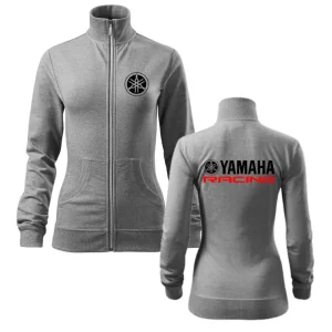 Dámská mikina na zip s motivem Yamaha Racing - Šedá Ihned K Objednání