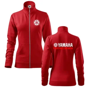 Dámská mikina na zip s motivem Yamaha Racing - Červená Nízká Cena