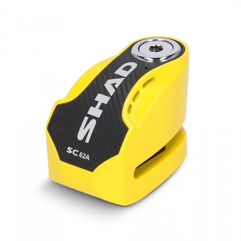Zámek na kotouč s alarmem SHAD SC62A C0S6203A žlutá pin 10mm Nejprodávanější