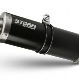 Koncovka výfuku STORM OVAL T.028.LX2B černá Víkendová Akce