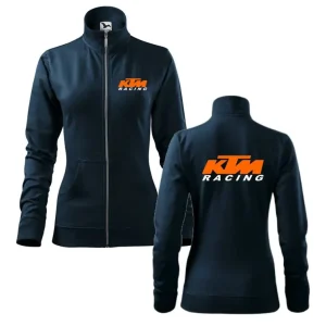 Dámská mikina na zip s motivem KTM Racing - Tmavě modrá Výprodej