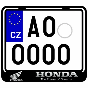 Nosič SPZ na motorku s 3D motivem Honda 1 Stříbrná Odeslání Ihned