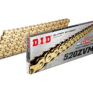 ZVM-X série X-Kroužkový řetěz D.I.D Chain 520ZVM-X 122 článků Zlatá/Zlatá Nejlepší Cena
