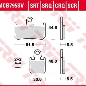 Speciální Cena Brzdové destičky TRW MCB795CRQ