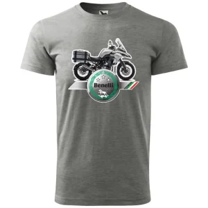Pánské triko s motivem Benelli TRK 502 - Šedé Akční Nabídka