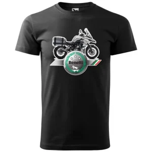Pánské triko s motivem Benelli TRK 502 - Černé Hit Sezóny