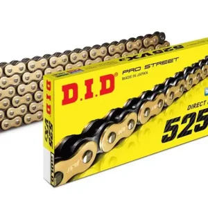 VX série X-Kroužkový řetěz D.I.D Chain 525VX3 128 článků Zlatá/Černá Cenová Bomba