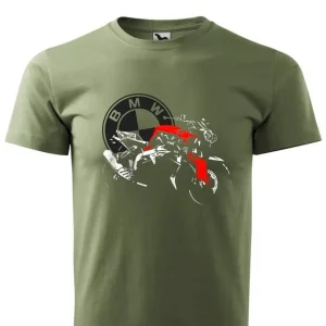 Výhodná Nabídka Pánské triko s motivem BMW K1300R - Khaki
