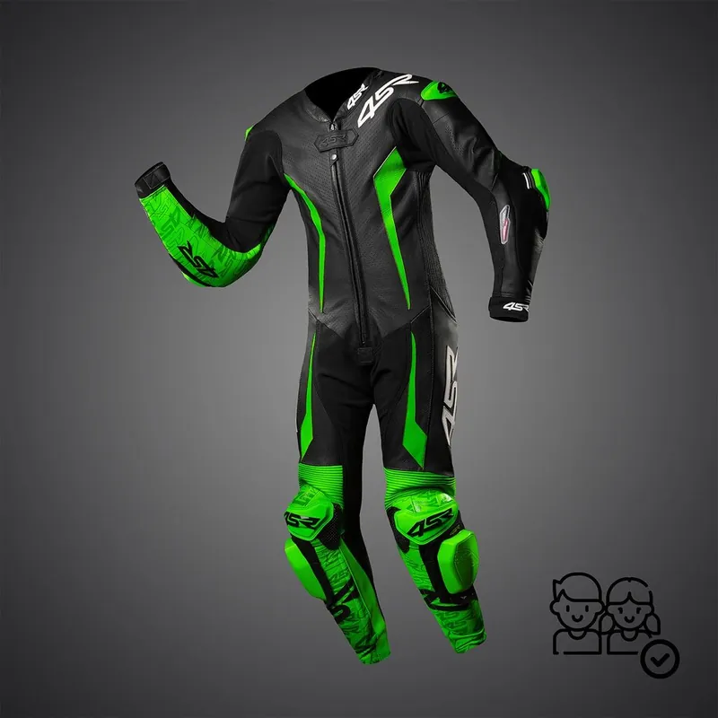 Dětská kombinéza 4SR Racing Junior Green AR Hit Sezóny