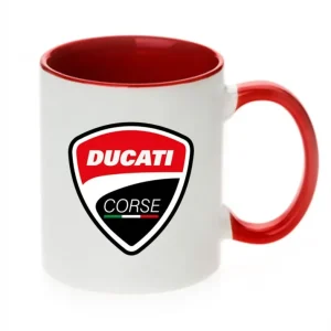 Hrníček s motivem Ducati Corse logo Nízká Cena