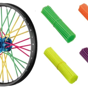 ACCEL FLUO ZELENÉ KRYTKY PAPRSKŮ - SADA PRO DVĚ KOLA (2 X 38 KUSŮ) Zlevněný