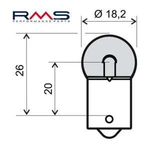 Žárovka RMS 246510211 12V 10W, BA15S oranžová Hit Sezóny