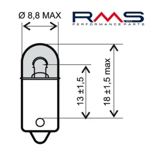 Žárovka RMS 246510411 12V 4W, BA9S bílá Pouze Dnes