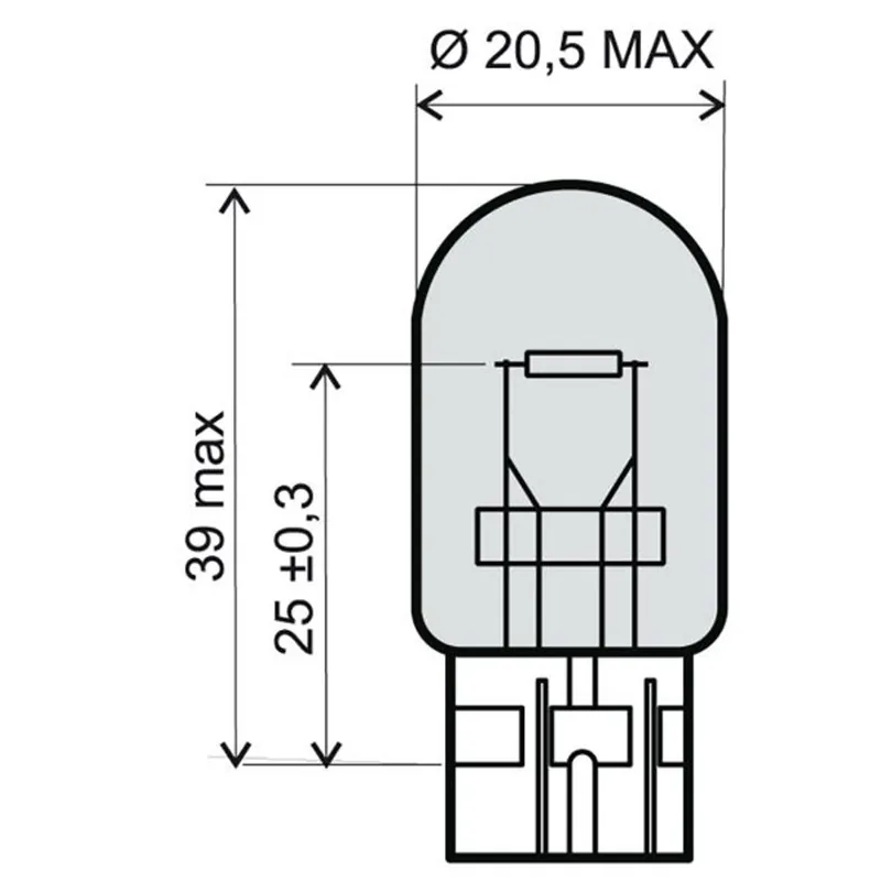Žárovka RMS 246510381 12V 21W T20 bílá Akční Cena